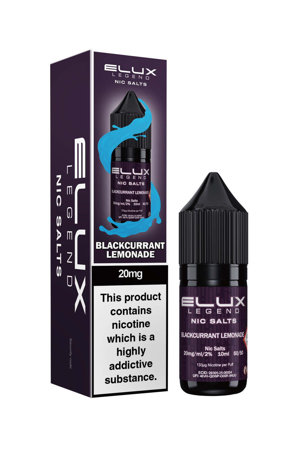 Elux Legend Nic Salt Blackcurrant Lemonade, Strength: 10MG