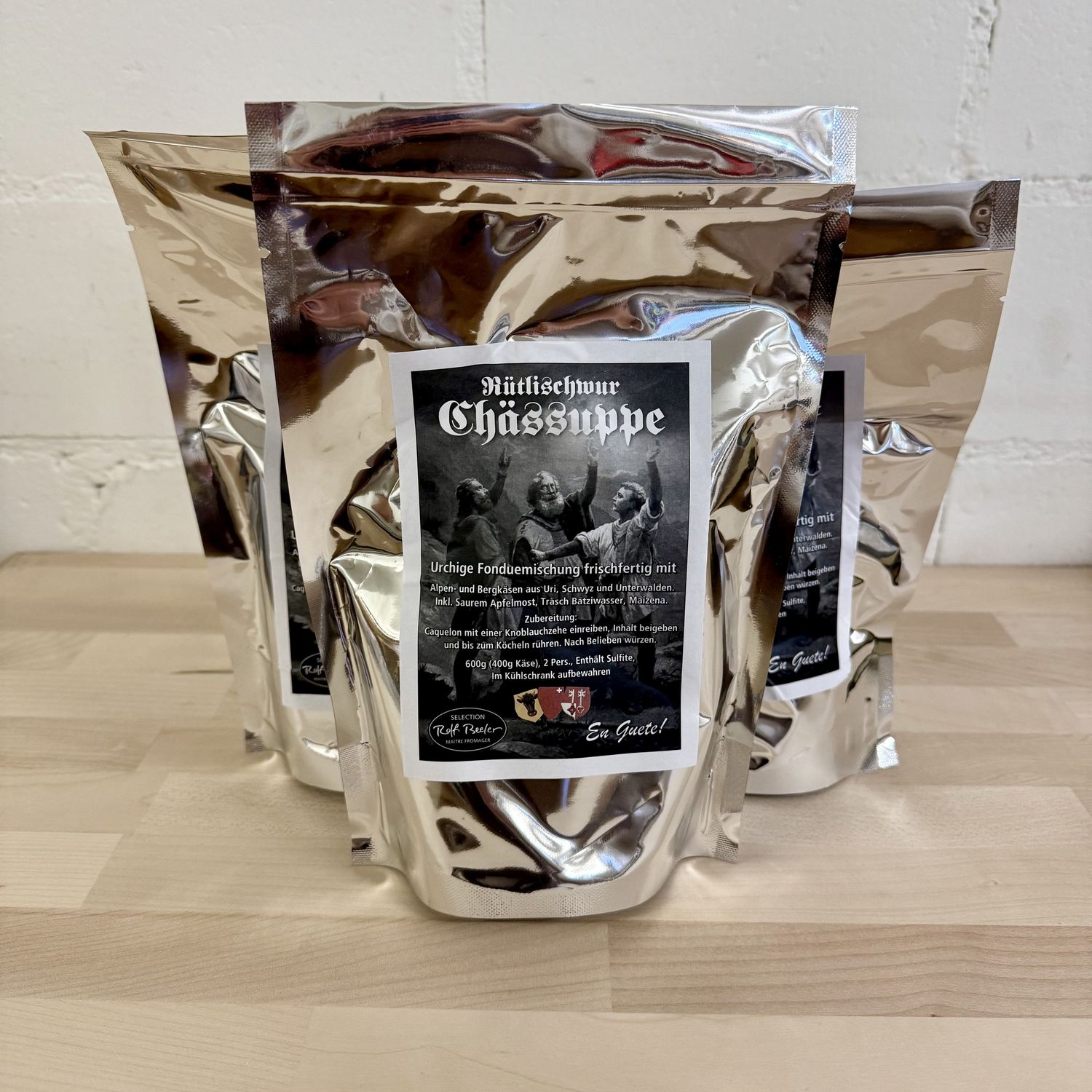 Rütlischwur Chässuppe (Fondue)