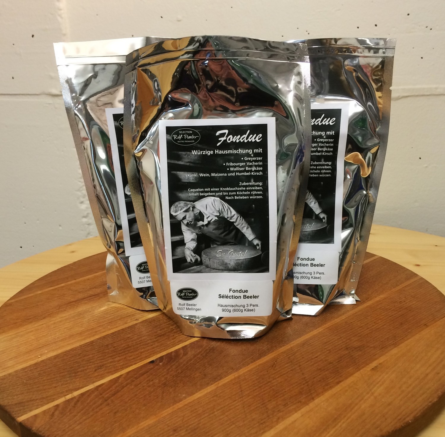 Fondue Sél. Beeler, pfannenfertig für 3 Personen