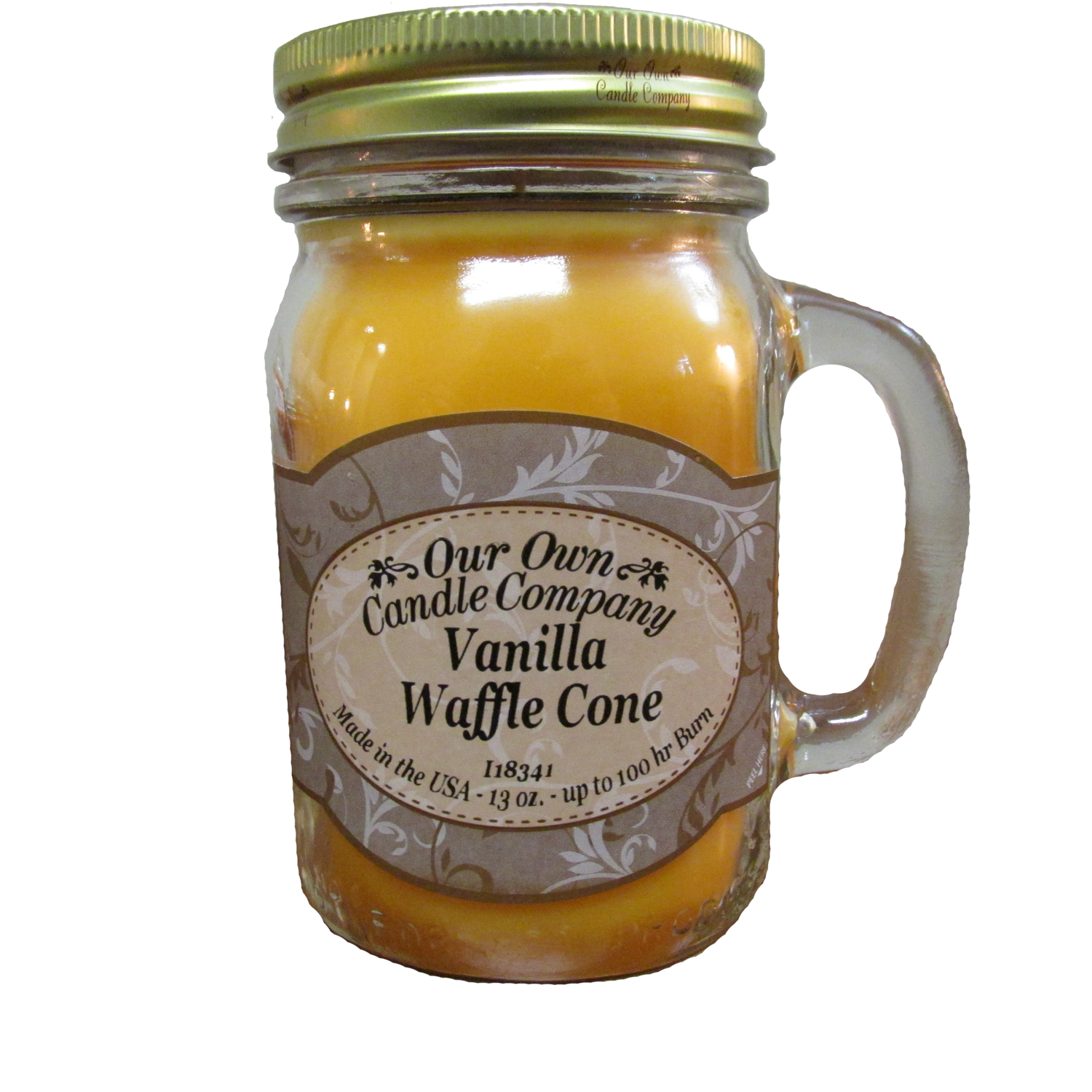 Vanilla Waffle Cone 13 Oz. Mason Jar
