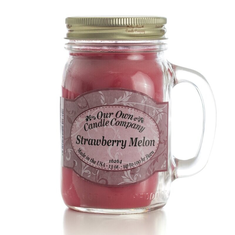 Strawberry Melon 13 Oz. Mason Jar 