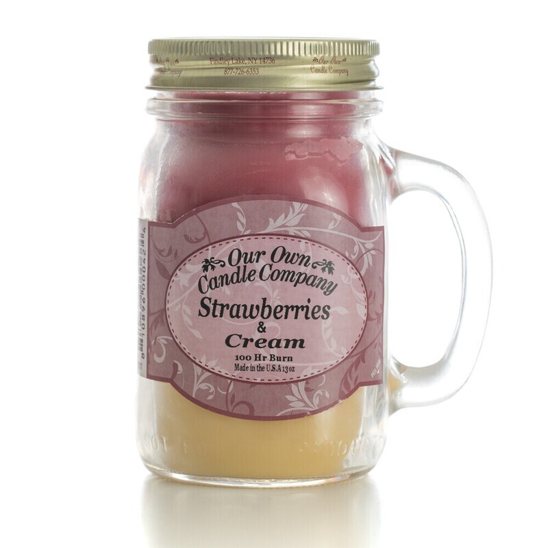 Strawberry Cream 13 Oz. Mason Jar 