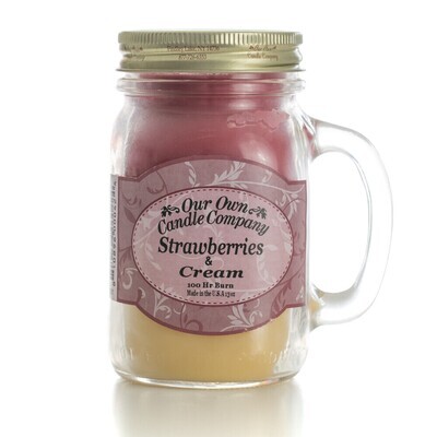 Strawberry Cream 13 Oz. Mason Jar 