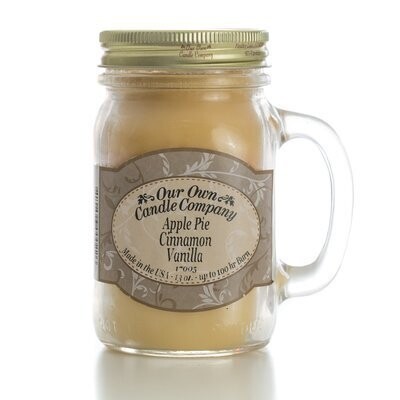 Apple Pie, Cinnamon, Vanilla 13 Oz. Mason Jar 