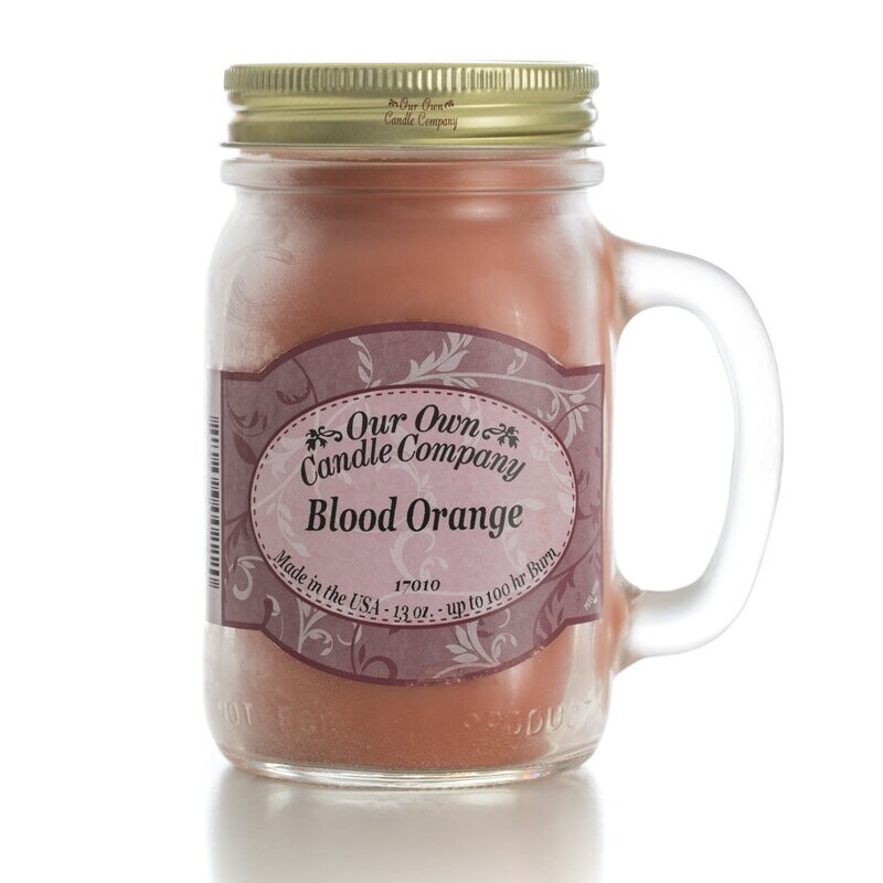 Blood Orange 13 Oz. Mason Jar 