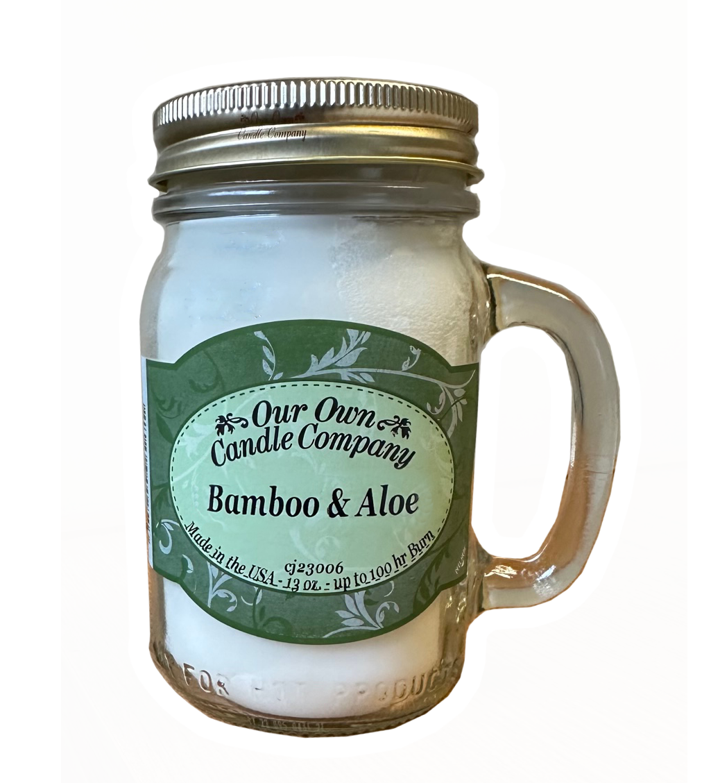 Bamboo Aloe 13 Oz. Mason Jar 