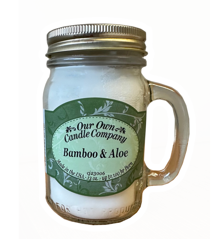 Bamboo Aloe 13 Oz. Mason Jar 