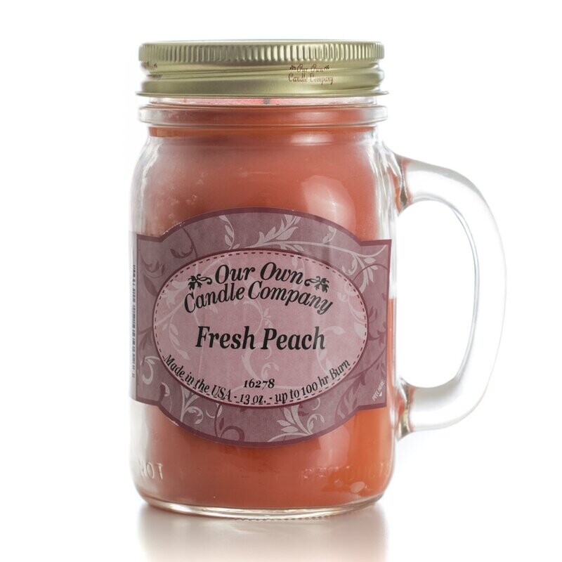 Fresh Peach 13 Oz. Mason Jar 
