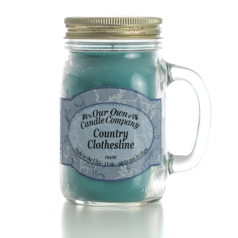 Country Clothesline 13 Oz. Mason Jar 