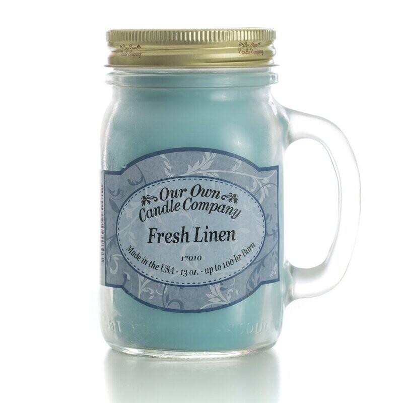 Fresh Linen 13 Oz. Mason Jar 
