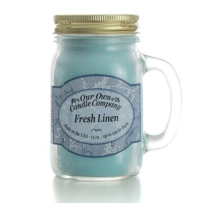 Fresh Linen 13 Oz. Mason Jar