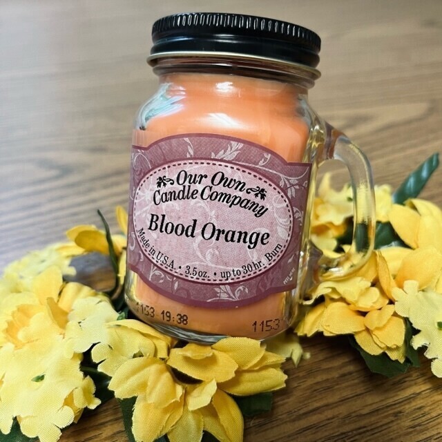 Blood Orange Mini Mason Candle 