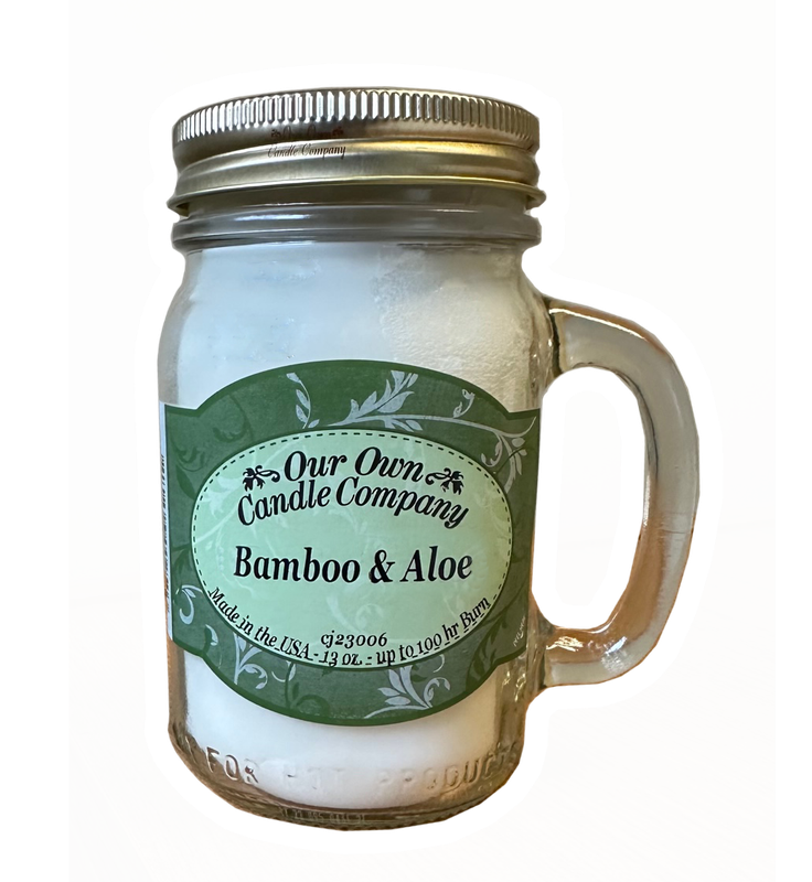 Bamboo Aloe 13 Oz. Mason Jar 