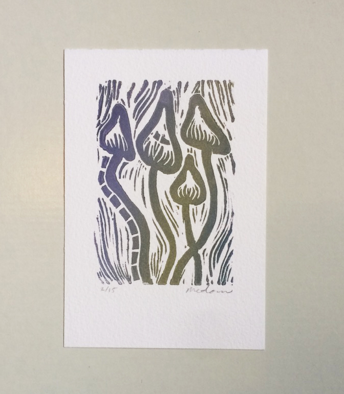 Mushroom - Forest Harmony Print - 10cm x 15cm