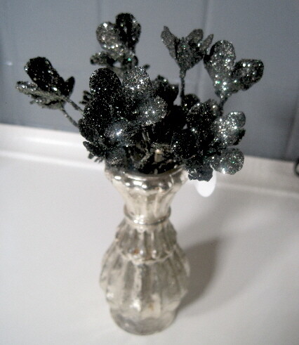 Hotensia mørk grøn m/glitter