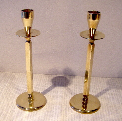 2 messing stager H21,5 cm