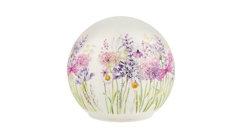 Glas Ball LED Butterfly