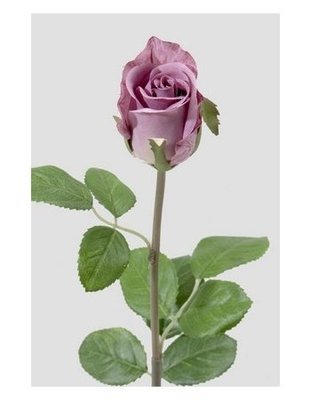 Dekorationsblomster - Rose på stilk, lys lilla. H50 cm