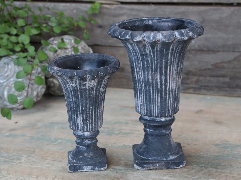 Ler skjuler på fod Sæt af to stk. H23Ø15-H18Ø12 cm