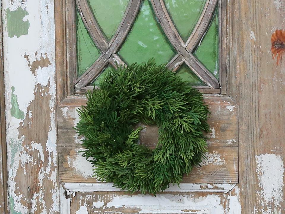 Dekorationskranse - Cypres Ø23 cm