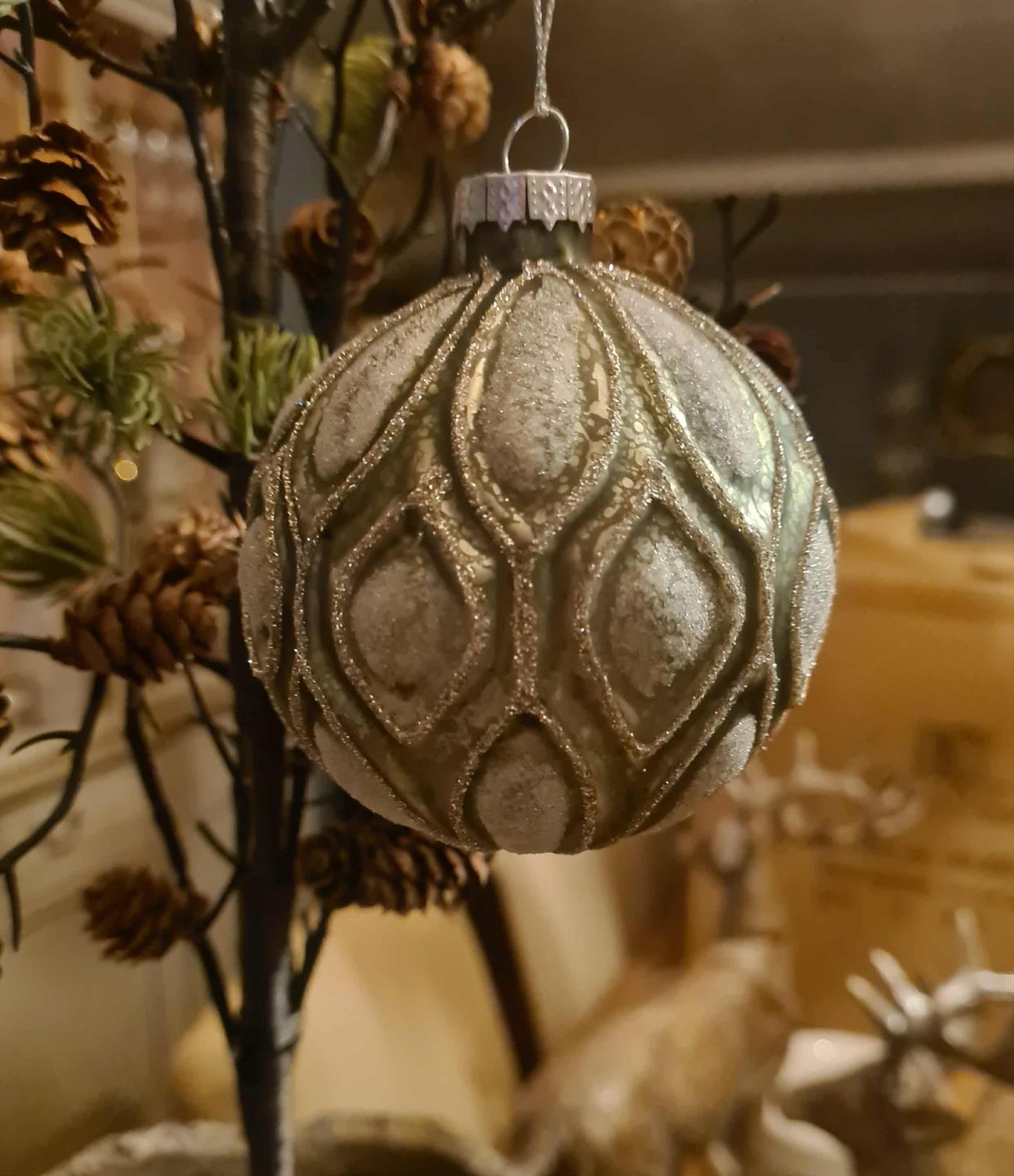 Julekugler, glas.