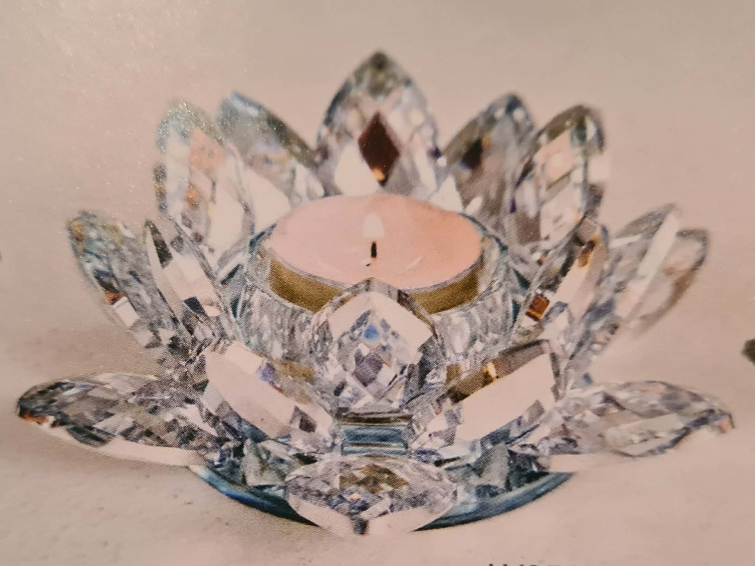 Lotusstage farve klar H5/D12 cm.