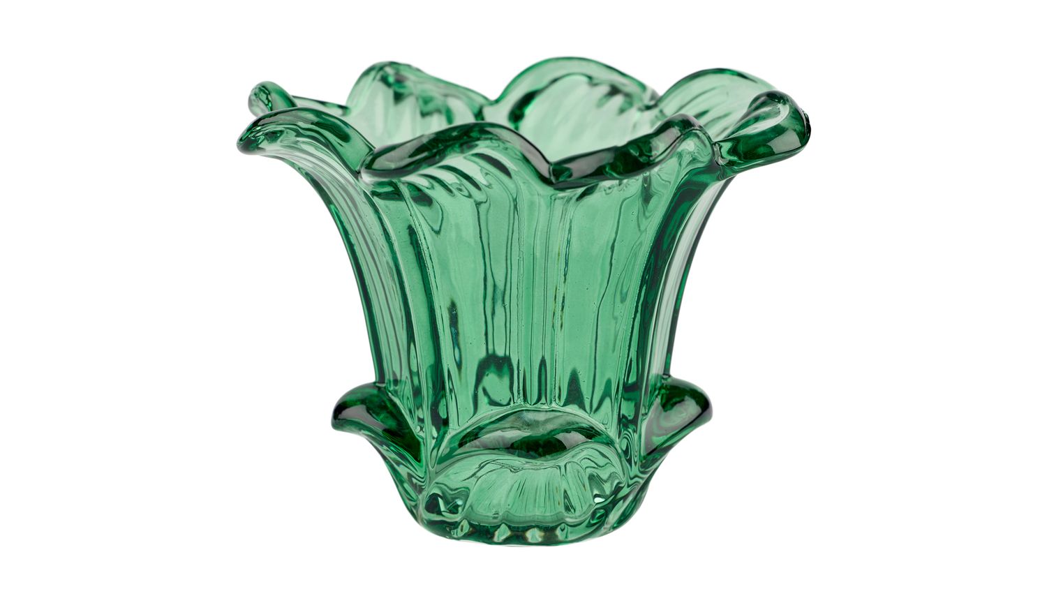 Vase Bloom. Grøn, glas.