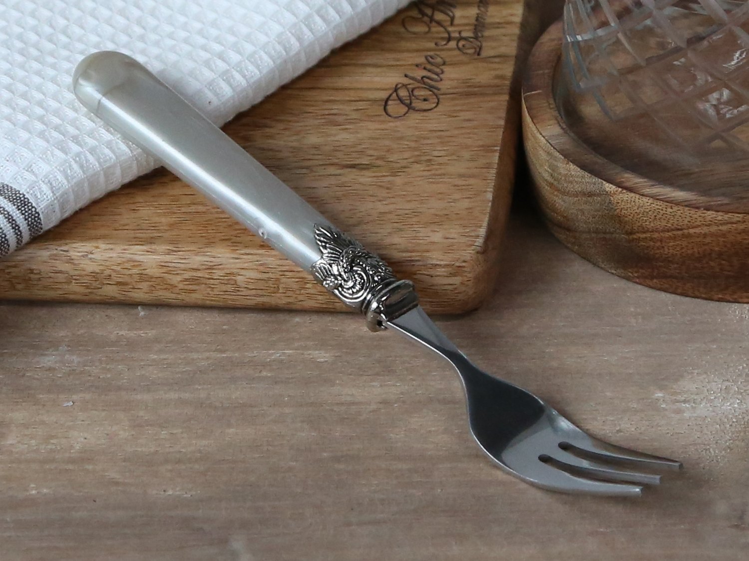 Køkken kage gafler champagne m. sølv deko.