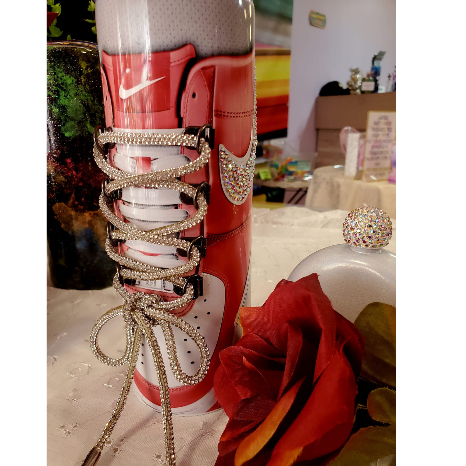 Rhinestone sneaker tumbler