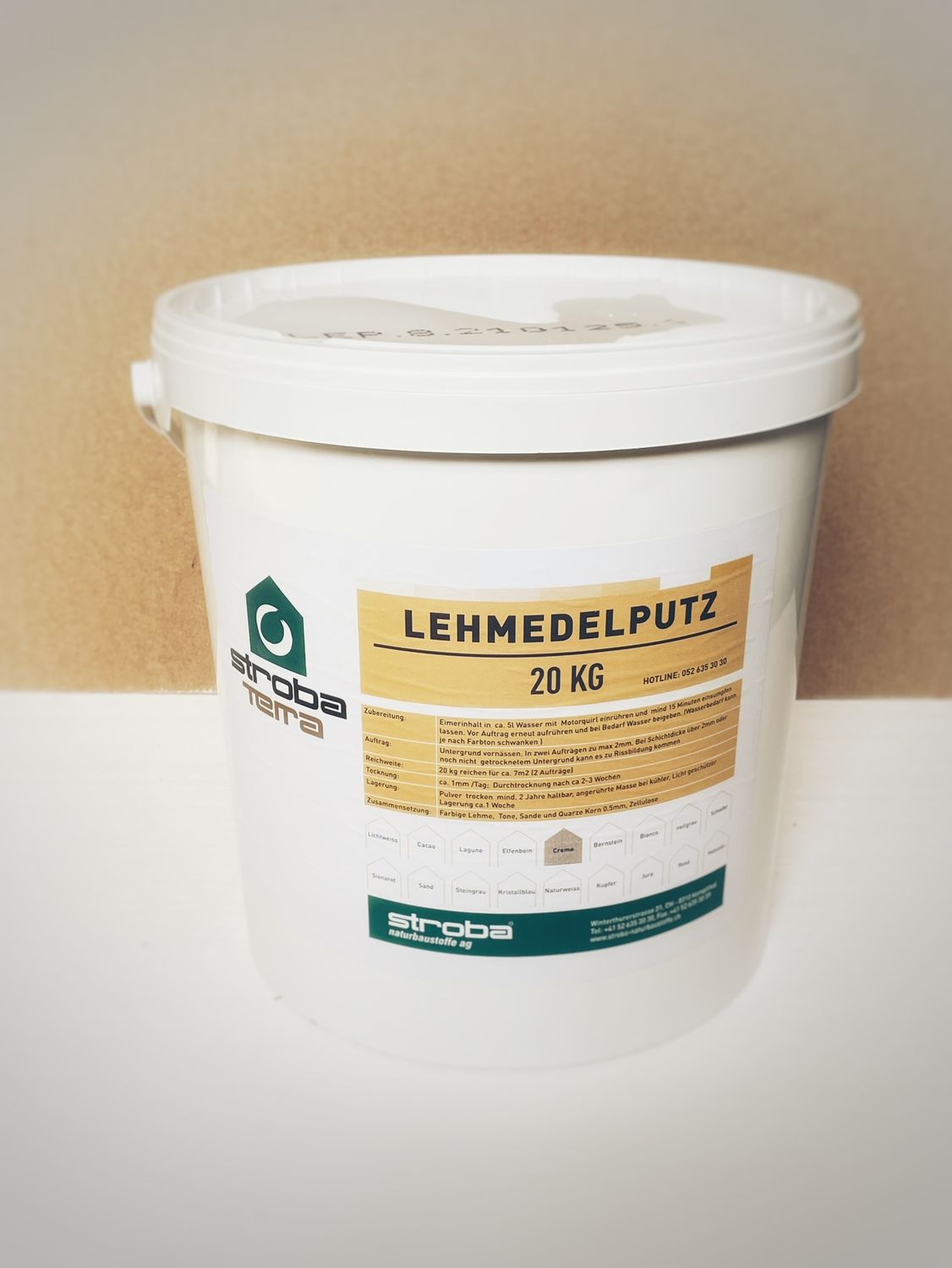 stroba terra Lehmedelputz CREME 20 kg