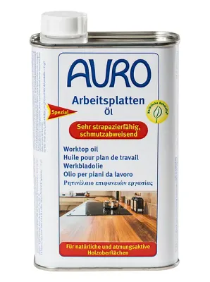 Auro Huile pour Plans de Travail 0.5L – Entretien naturel pour des surfaces en bois durables Auro Huile pour Plans de Travail 0.5L – Entretien naturel pour des surfaces en bois durables