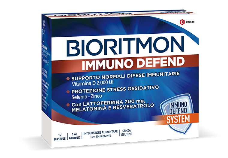 BIORITMON IMMUNO DEFEND INTEGRATORE PER DIFESE IMMUNITARIE 12 BUSTINE 30 G