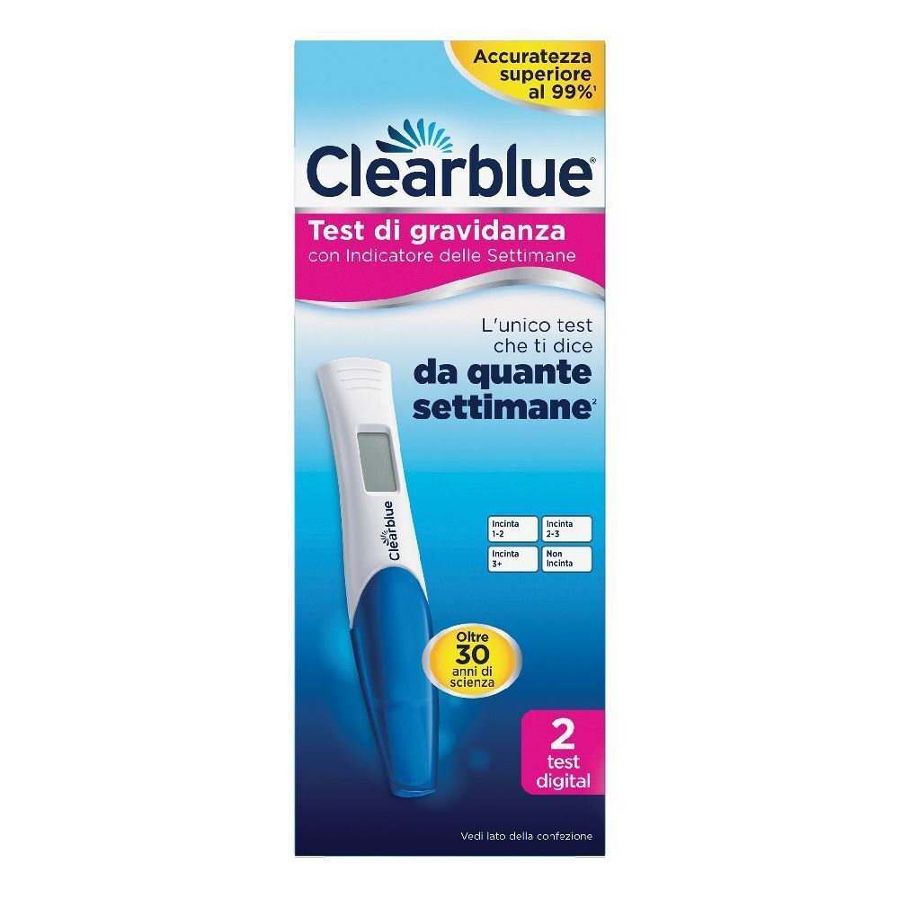 CLEARBLUE TEST GRAVIDANZA CON IDICATORE DELLE SETTIMANE 2 PEZZI