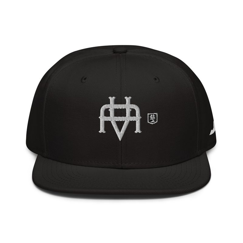 Virginia Style Co. &quot;VA Staple&quot; Collection Black/White Embroidered Unisex Snapback Hat