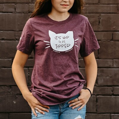 It&#39;s Hip to be Tipped Logo Tee Maroon