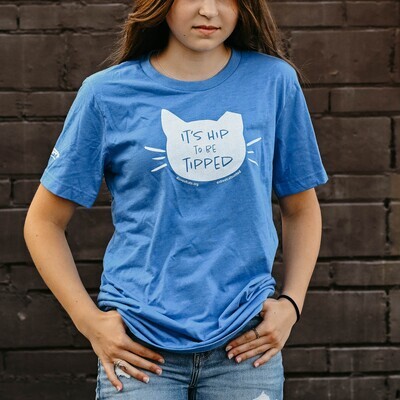 It&#39;s Hip To Be Tipped Logo Tee Columbia Blue