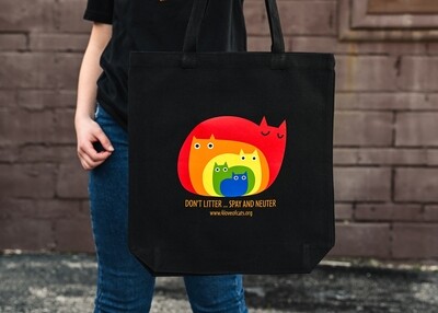 Don't Litter ... Spay and Neuter Canvas Tote