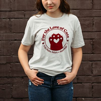 Paw Logo Tee Tan with Maroon