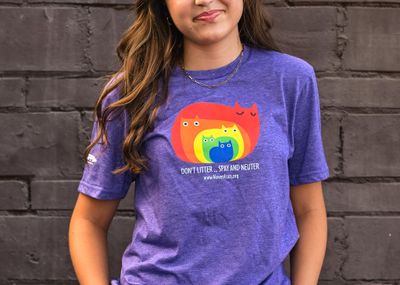 Don&#39;t Litter ... Spay and Neuter Purple Tee