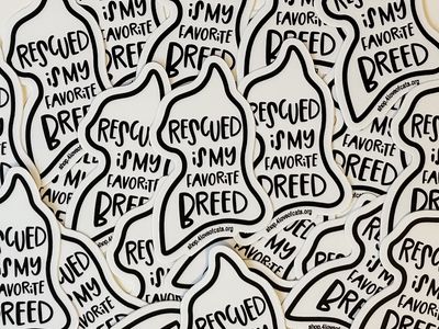 Rescued is My Favorite Breed Vinyl Sticker