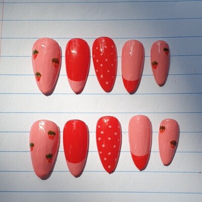 Strawberry Sugar Nails