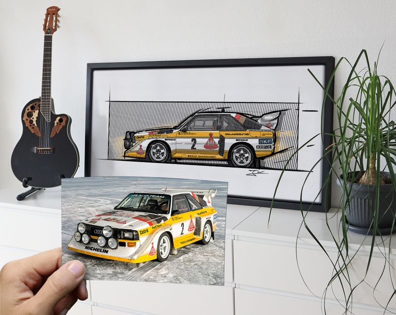 Personalisierte Auto Skizze