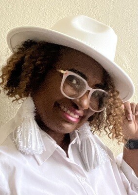White Leather with Scrubby Yarn