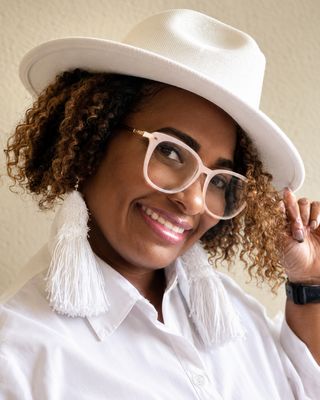 White Leather with Scrubby Yarn