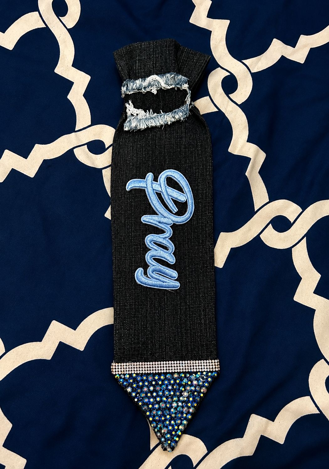 Demin Blue Jean Necklace Tie