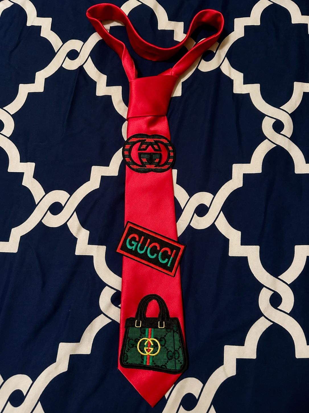 Red Gucci Tie Necklace