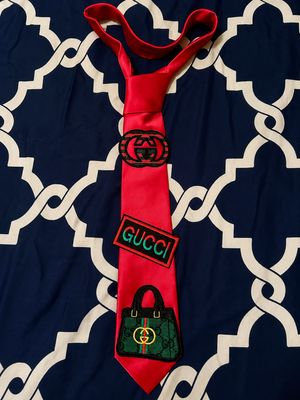Red Gucci Tie Necklace