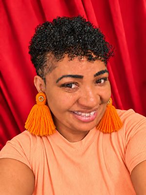 Orange Yam Tassel Earrings