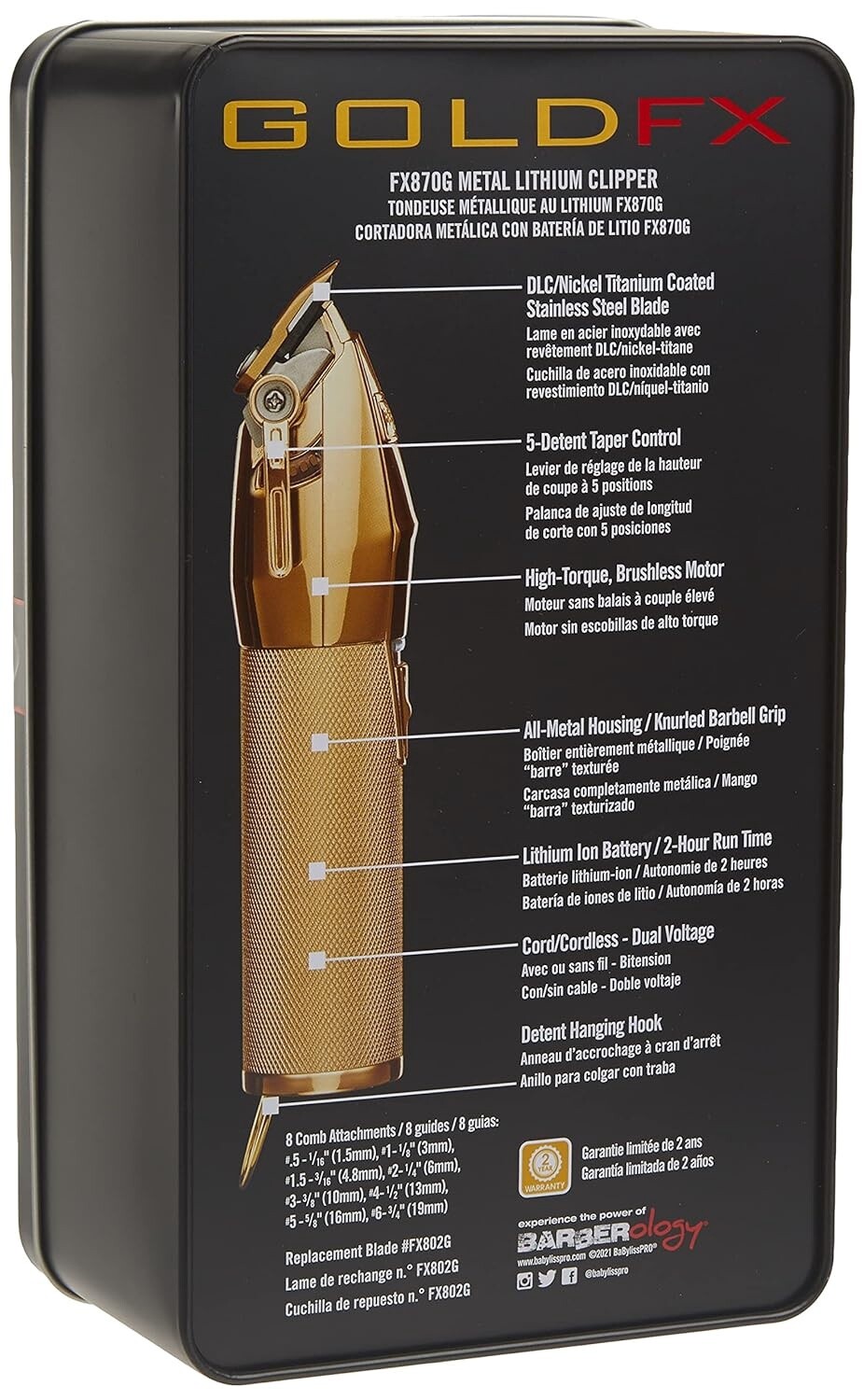 BPRO FX CLIPPER CORD/CORDLESS (GOLD)