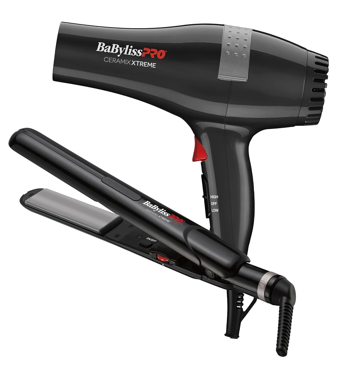 BaBylissPRO Ceramix Xtreme Styling Duo 1 inch Flat iron and Hairdryer CEBKPP1C

